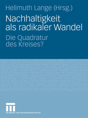 cover image of Nachhaltigkeit als radikaler Wandel